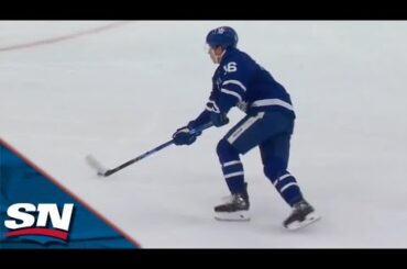 Maple Leafs' Mitch Marner Displays Quick Release to Score Top Shelf on a Breakaway vs. Sabres