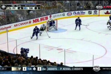 Clarke MacArthur goal 4-3 Mar 9 2012 Pittsburgh Penguins vs Toronto Maple Leafs NHL Hockey