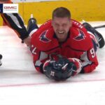 Paul Cotter Match Penalty against Evgeny Kuznetsov, illegal check to head