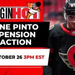 Shane Pinto Suspension Reaction | Coming in Hot LIVE - October 26