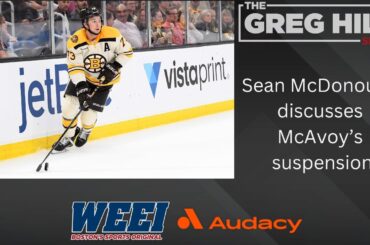 Sean McDonough thinks that Charlie McAvoy's suspension was a little steep