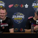 Brady Tkachuk and Tim Stützle NHL Global Series Media
