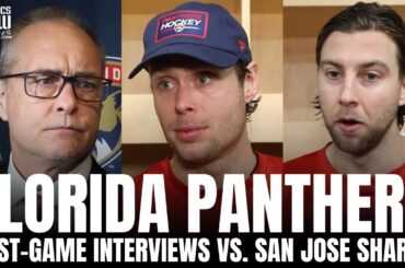 Paul Maurice, Kevin Stenlund & Carter Verhaeghe React to Florida Panthers Win vs. San Jose Sharks