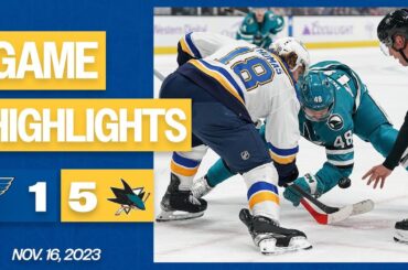 Game Highlights: Sharks 5, Blues 1