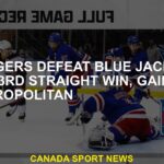 Rangers defeat Blue Jackets for 3rd straight win, gain in Metropolitan