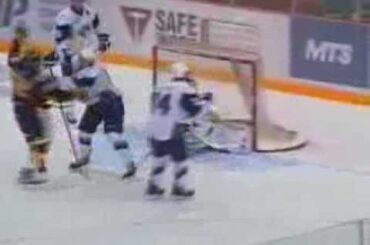11-07-13 Saskatoon Blades @ Brandon Wheat Kings Ryan Pulock Assist