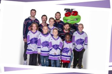 Columbus Blue Jackets players bring smiles to kids battling pediatric cancer