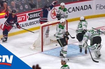 Josh Morrissey’s Shot Deflects Into Net Off Of Anton Khudobin's Blocker, Mattias Janmark's Skate