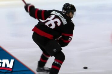 Sweden Native Brannstrom Blasts Slapshot To Put Senators On The Board In Stockholm