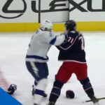 Nick Foligno Drops The Gloves With Luke Schenn After Battling In The Corner