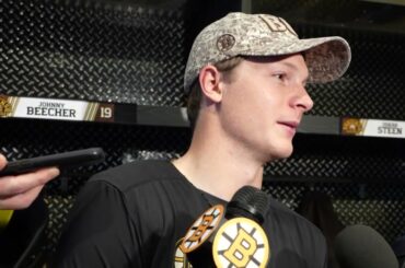 Trent Frederic on 2 GOAL Game in Bruins Win vs Canadiens | Postgame Interview