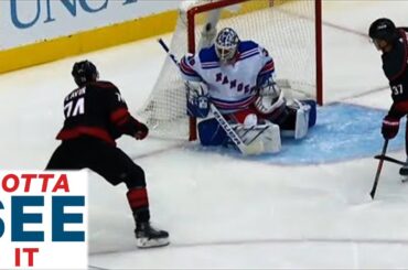 GOTTA SEE IT: Slavin Goes Backdoor On Lundqvist For First Goal Of Stanley Cup Qualifiers