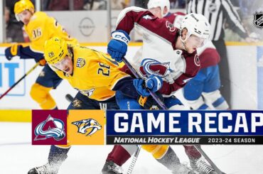 Avalanche @ Predators 11/20 | NHL Highlights 2023