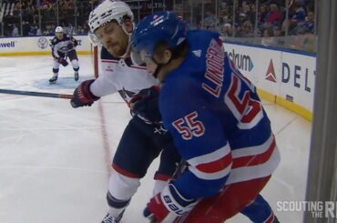 Major Penalty to Blue Jackets' Kuraly Reduced After Review vs. Rangers
