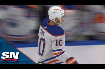 Oilers' Derek Ryan Guides Puck Past Jonas Johansson For BIZARRE Short-Handed Goal