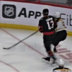 Mike Reilly Gets Rocked Into The Board By Zach Sanford