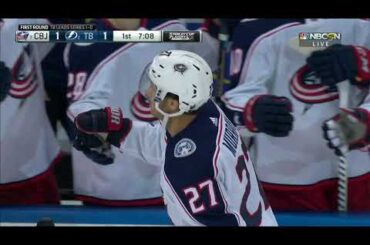 Ryan Murray 1-1 Goal vs. Lightning (Aug. 13, 2020) (ECQF Game 2) (NBC)