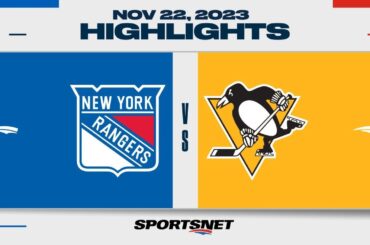 NHL Highlights | Rangers vs. Penguins - November 22, 2023