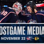 Columbus Blue Jackets down Chicago Blackhawks 7-3 in Nationwide Arena 💥💥 | Postgame Media (11/22/23)