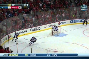 Jason Chimera breakaway on Brian Elliott St. Louis Blues vs Washington Capitals 11/17/13 NHL Hockey.