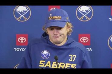 Casey Mittelstadt Pregame Interview vs Montreal Canadiens (10/14/2021)