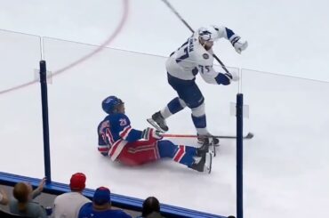 Victor Hedman Puts Big Hit On Barclay Goodrow