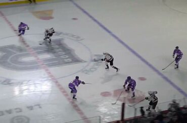 Lehigh Valley Phantoms' Cal Petersen stops Laval Rocket's Joel Armia on a breakaway 11/17/23