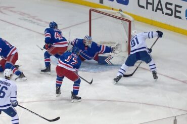 Alexandar Georgiev robs John Tavares with his glove
