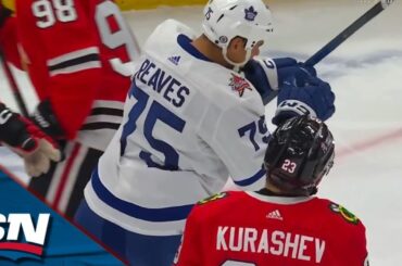 Ryan Reaves Tips It In Off The Backhand For First Goal As A Maple Leaf In First Game Back