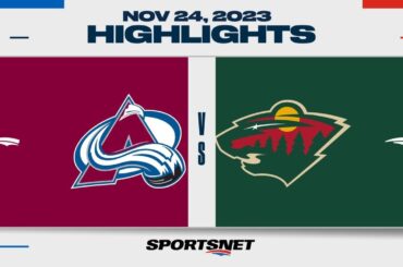 NHL Highlights | Avalanche vs. Wild - November 24, 2023