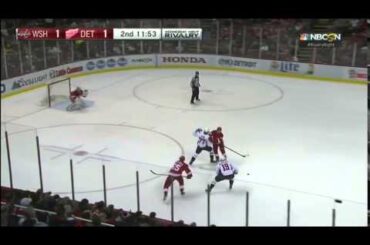 Darren Helm hit on T.J. Oshie, Red Wings vs. Capitals, 18 Nov 2015