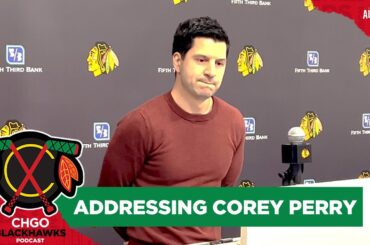 Chicago Blackhawks General Manager Kyle Davidson Addresses Corey Perry Situation | CHGO Blackhawks