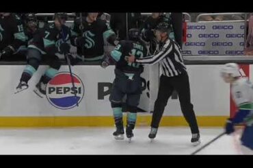 Brandon Tanev Shaken Up After Hit From Nils Hoglander