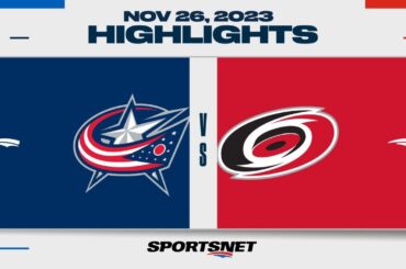 NHL Highlights | Blue Jackets vs. Hurricanes - November 26, 2023