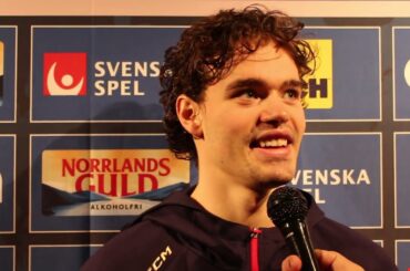 231124 Intervju med Axel Andersson, Djurgården, efter vinsten mot SSK