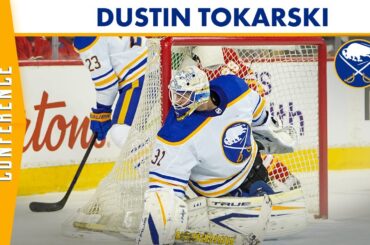 Buffalo Sabres Goalie Dustin Tokarski Following Shutout Performance Over Calgary Flames