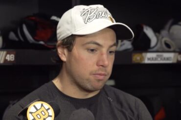 Charlie McAvoy quickly speaks about Milan Lucic