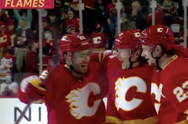 Tyler Toffoli scores his first goal as a FLAME on one LEG! What a pass by Johnny Gaudreau!
