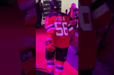 NJ Devils BEHIND THE SCENES Erik Haula Exits Ice After Warmups #njdevils #shorts #short #shortvideo