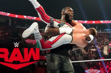 Andrea Guercio & Spencer Slade vs. Omos - Handicap Match: Raw, Aug. 8, 2022