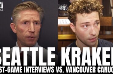 Dave Hakstol & Vince Dunn React to Nils Hoglander Hit on Brandon Tanev, Vancouver's Win vs. Kraken