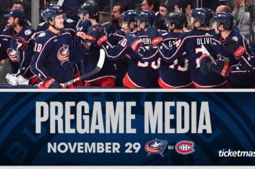 "Voronkov is REALLY IMPRESSIVE" - Columbus Blue Jackets HC Pascal Vincent | Pregame Media (11/29/23)
