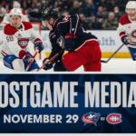 Boone Jenner, Zach Werenski, Patrik Laine and Head Coach Pascal Vincent | Postgame Media (11/29/23)