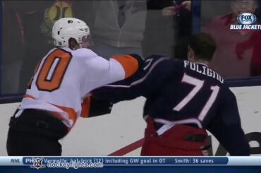 Brayden Schenn vs Nick Foligno Dec 21, 2013
