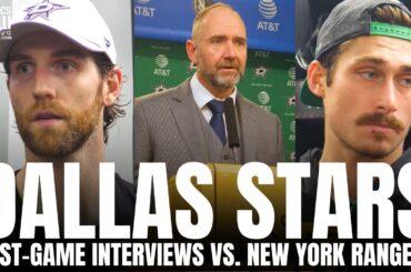 Mason Marchment, Scott Wedgewood & Peter DeBoer React to Dallas Win vs. NY Rangers, Line Changes