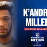 NYR vs DET: K'Andre Miller Postgame Media Availability | November 29, 2023