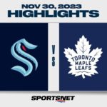 NHL Highlights | Kraken vs. Maple Leafs - November 30, 2023