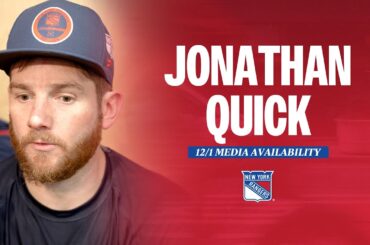NYR Practice: Jonathan Quick Media Availability | December 1, 2023