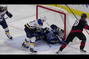 Andrei Svechnikov assists on Aho's goal vs Blues (21 feb 2023)