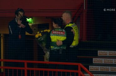 Järjestyksenvalvoja kosi Liiga ottelussa!